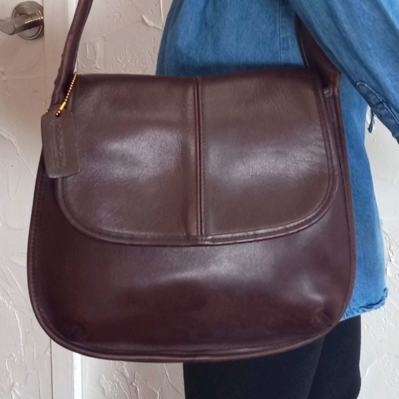 Coach Ergo Flap, No. 9034, 1998, Shoulder Bag In Mahogany Brown. - Picture 2 of 15